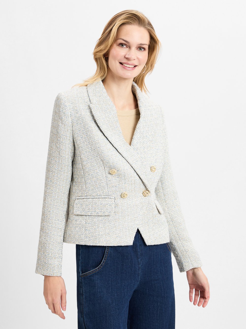 Marie Lund Collection Kurzblazer Damen mehrfarbig meliert, M