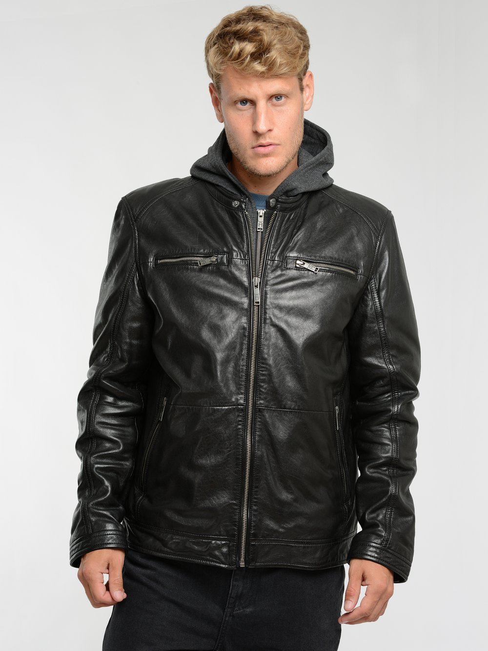 JCC Lederjacke Herren schwarz, 60