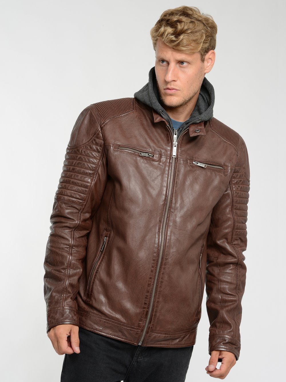 JCC Lederjacke Herren braun, 58