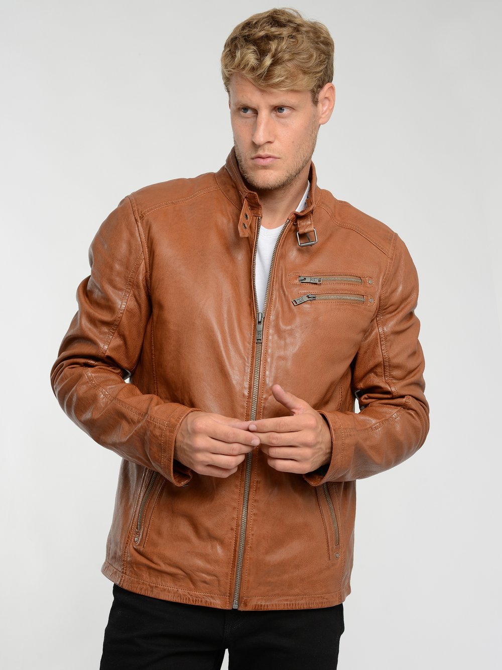 JCC Lederjacke Herren braun, 52