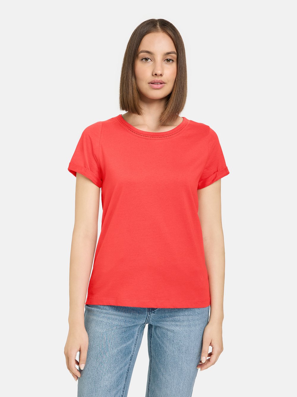 Taifun T-Shirt Damen Baumwolle rot, 44