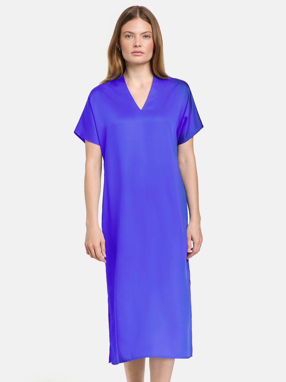 Taifun Midikleid Damen Viskose blau, 44