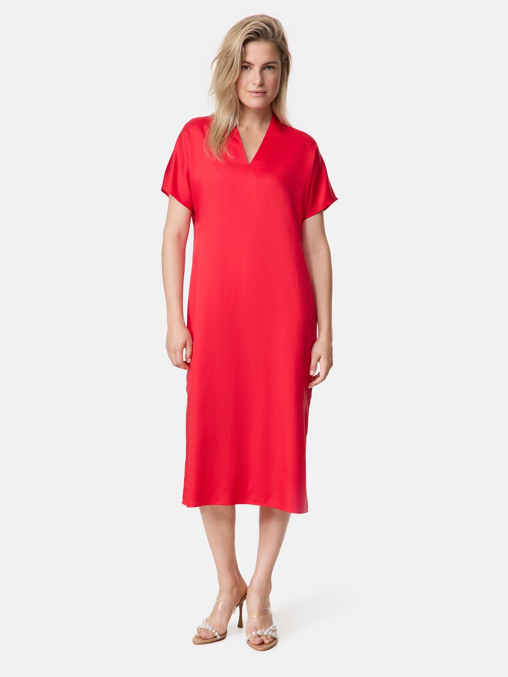 Taifun Midikleid Damen Viskose rot, 34