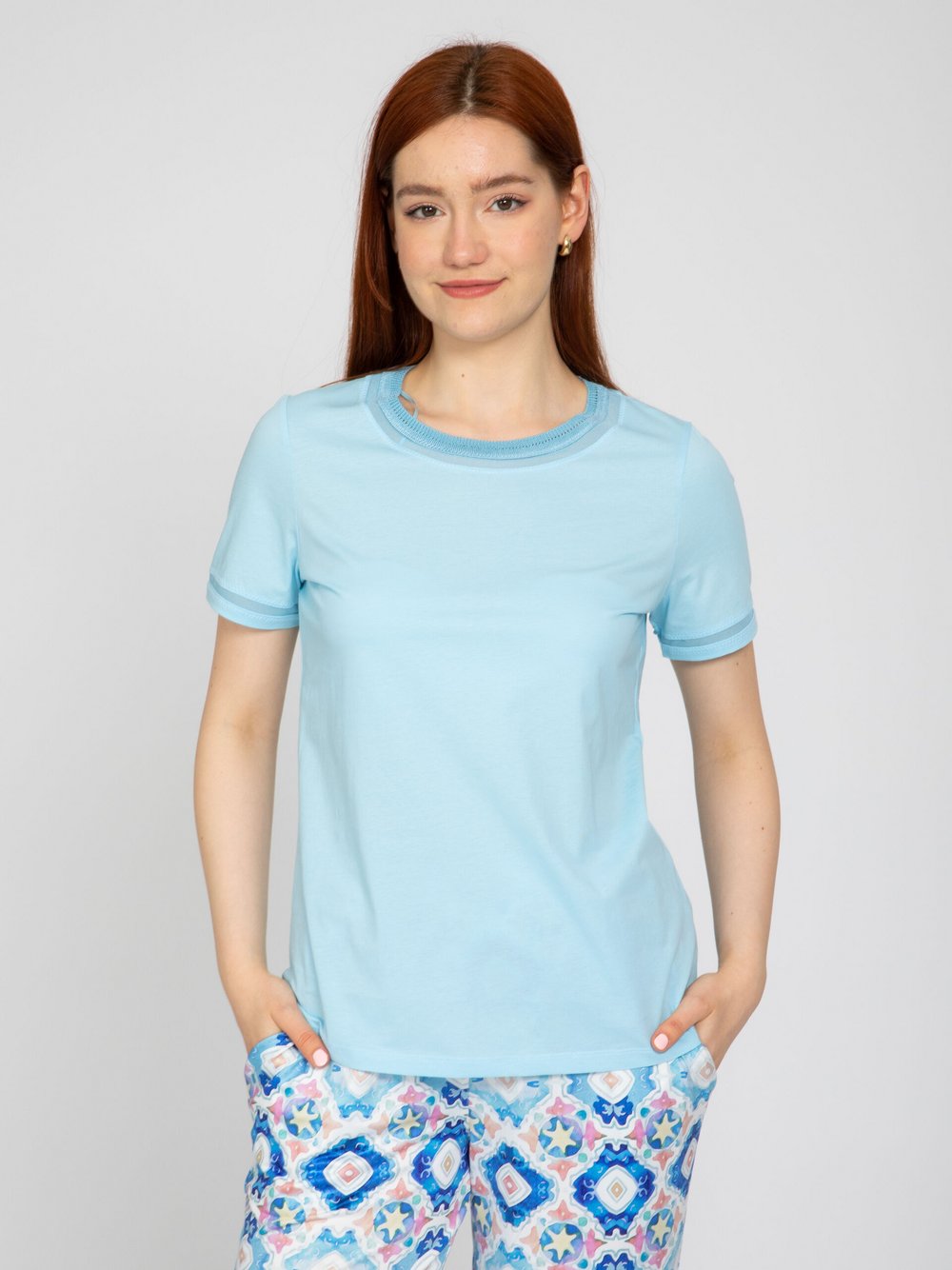 Vicci Germany T-Shirt Damen Baumwolle blau, 36