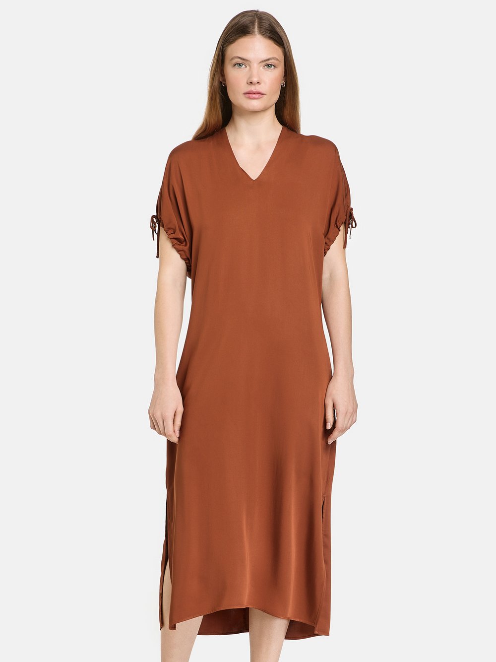 Taifun Midikleid Damen Viskose braun, 36