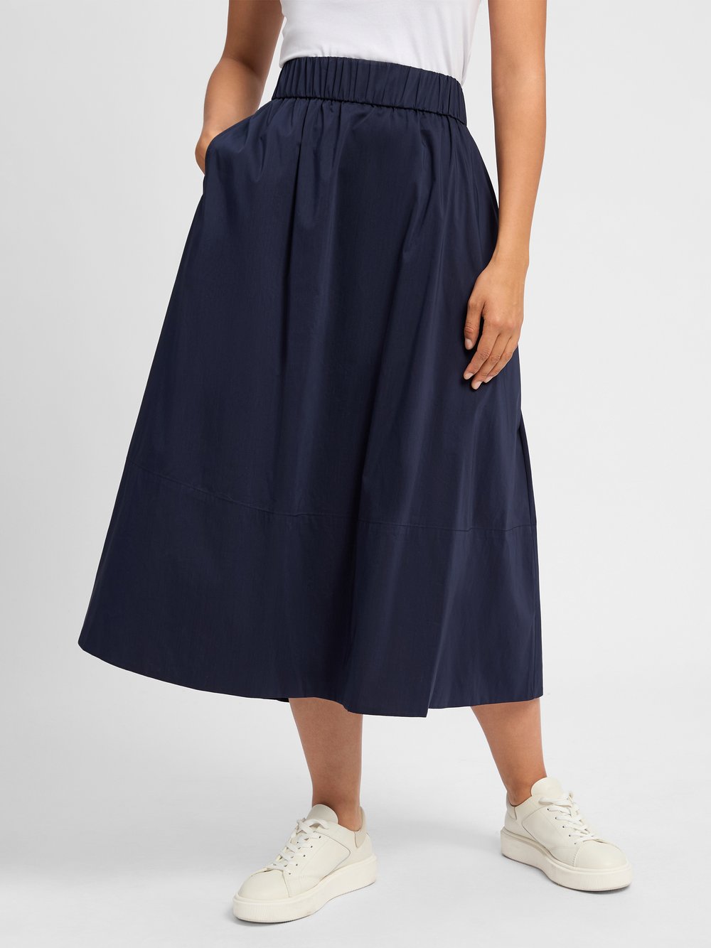 Neo Noir Midirock Damen Baumwolle blau, 36