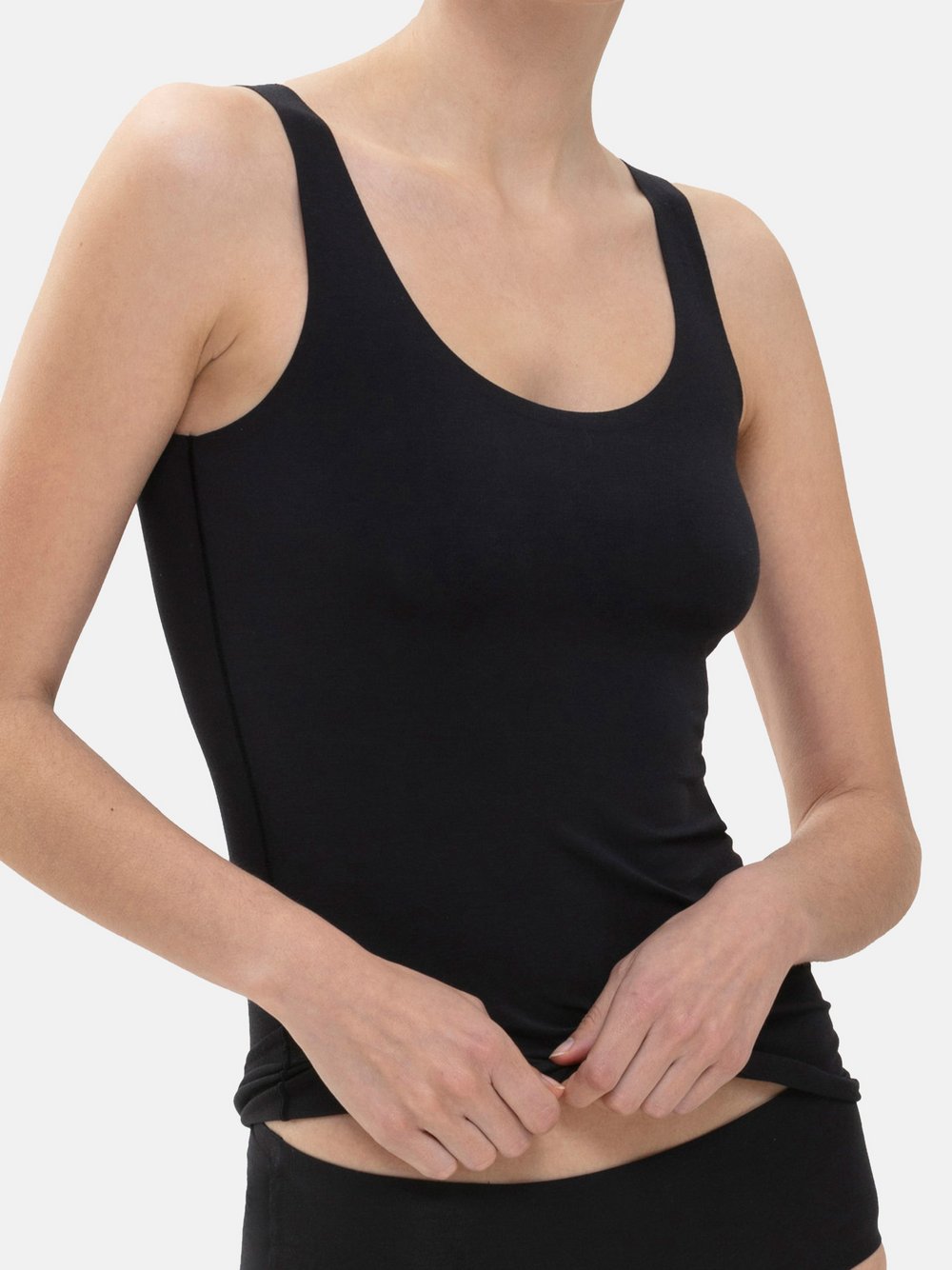 Mey Unterhemd Damen Baumwolle schwarz, L/XL