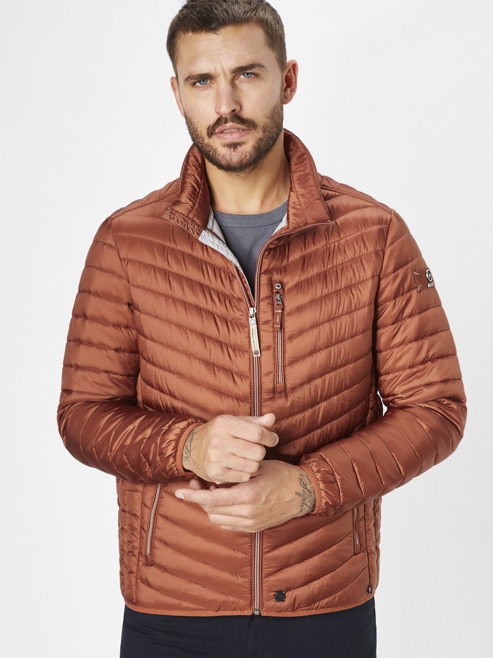 Redpoint Steppjacke Herren Polyamid orange, 6XL