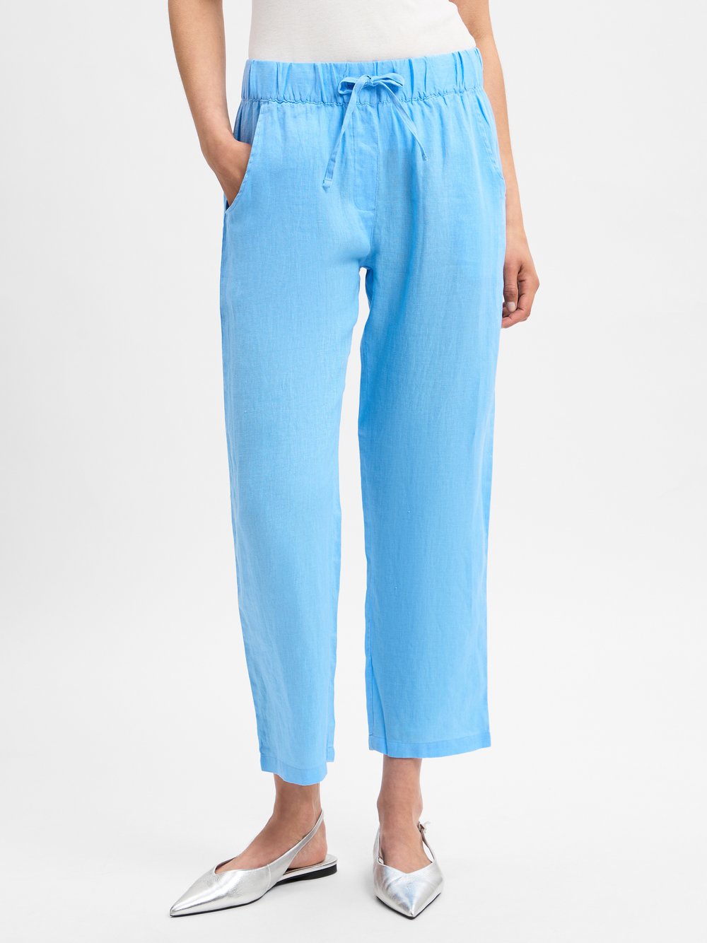 Marie Lund Stoffhose aus Leinen Damen blau, 40