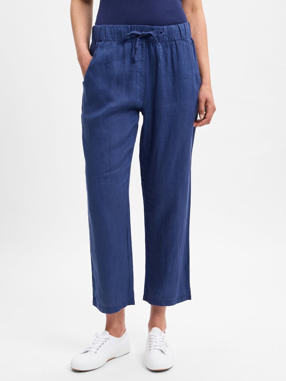 Marie Lund Stoffhose aus Leinen Damen blau, 42