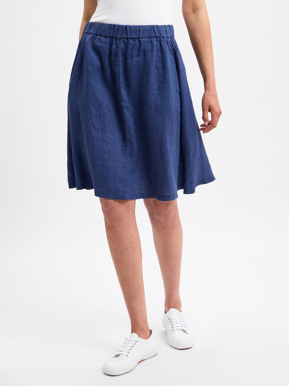 Marie Lund Minirock aus Leinen Damen blau, 42