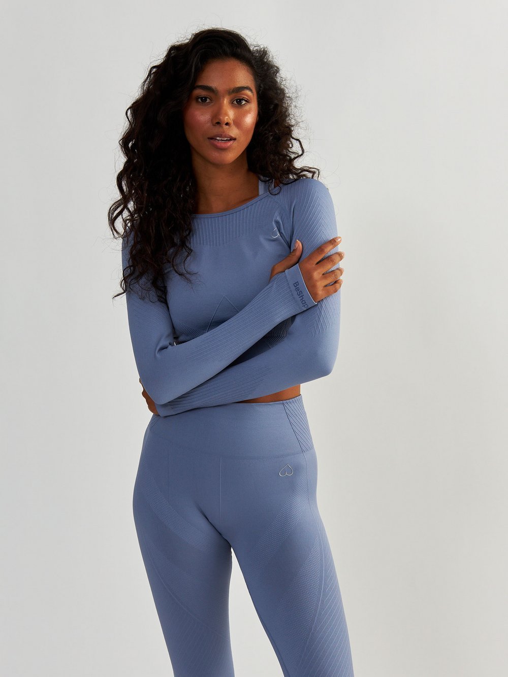 BeShaped Longsleeve Damen blau gestreift, XS