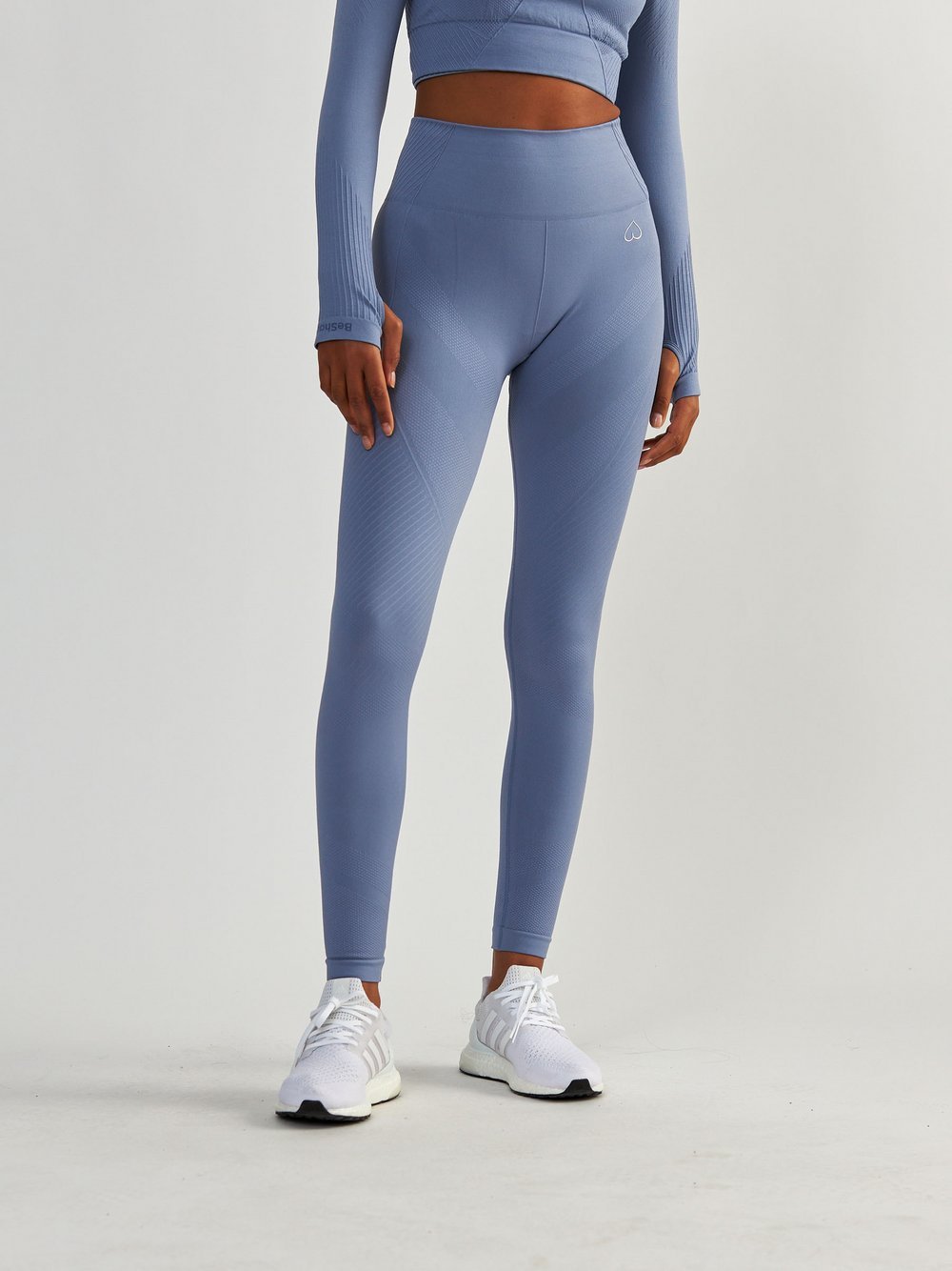 BeShaped Leggings Damen blau gestreift, M