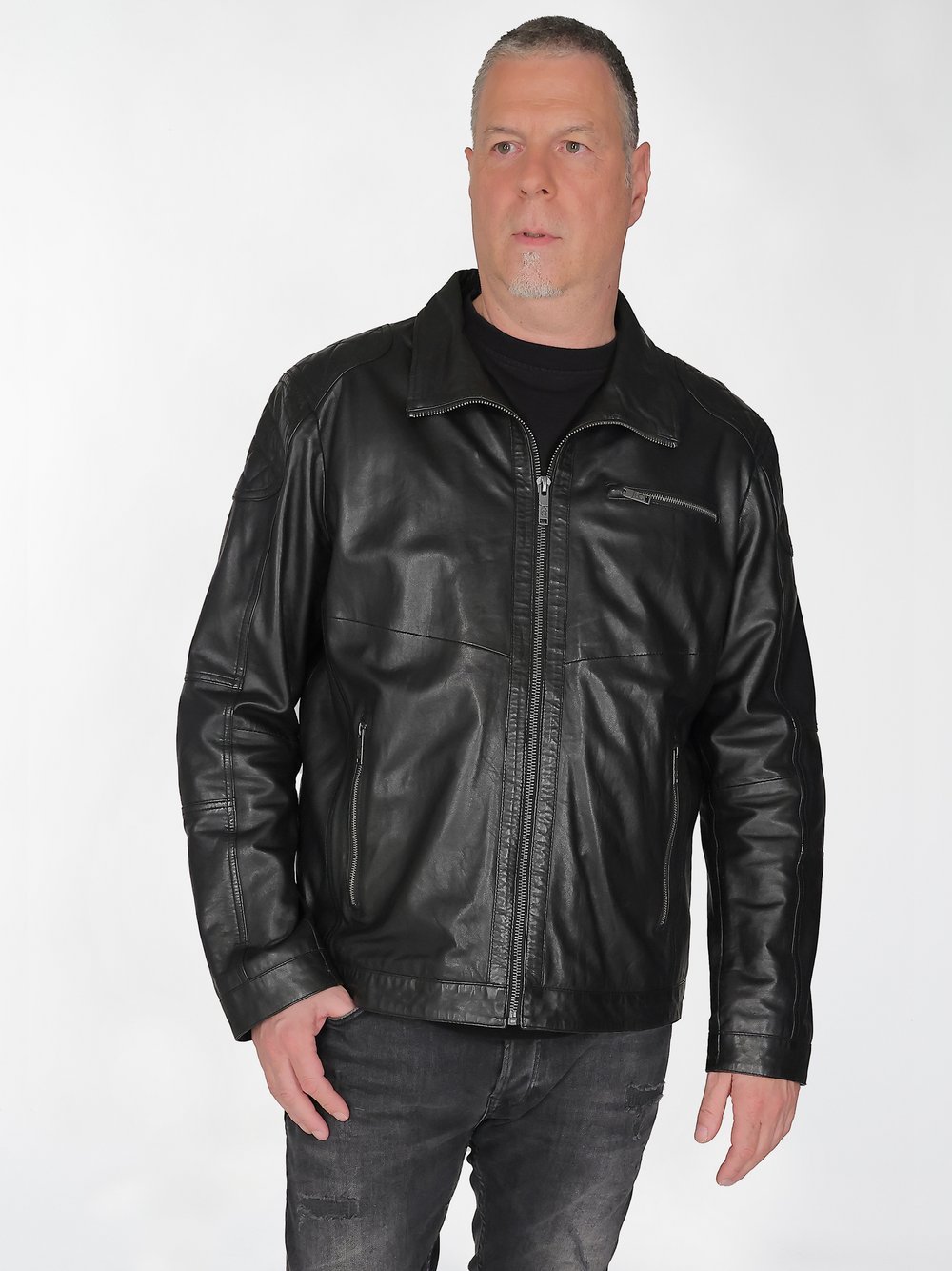 JCC Lederjacke Herren schwarz, 68