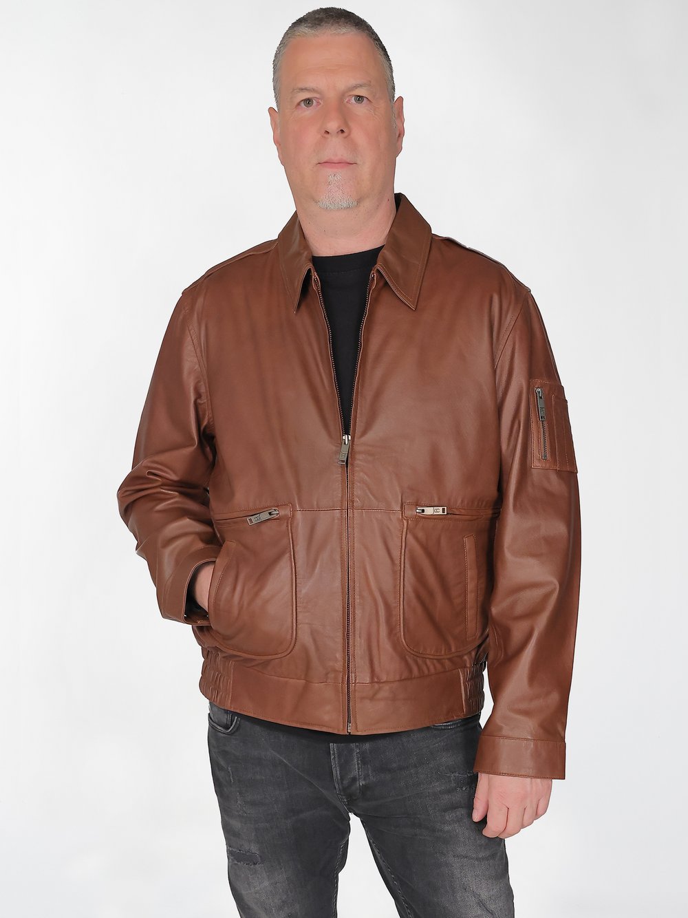 JCC Lederjacke Herren braun, 68