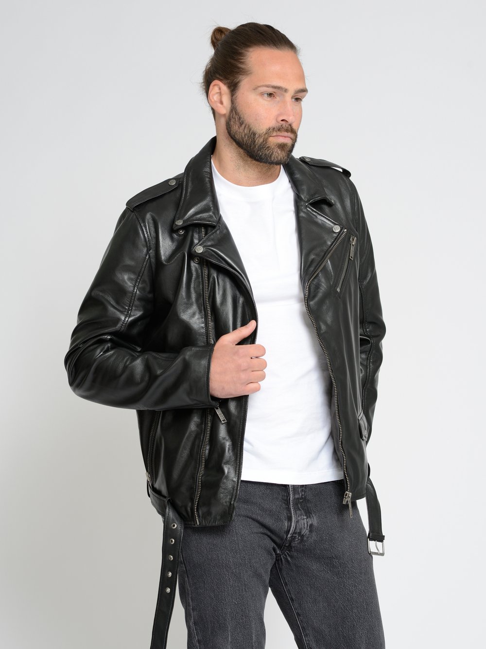 JCC Lederjacke Herren schwarz, 54