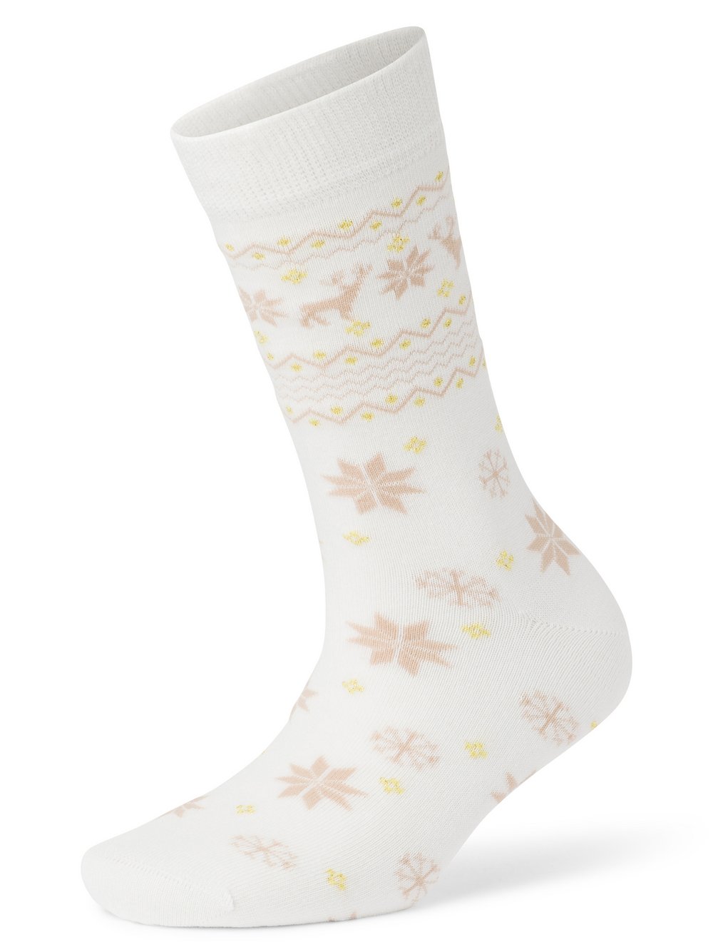 Marie Lund Socken Damen Baumwolle mehrfarbig gemustert, ONE SIZE