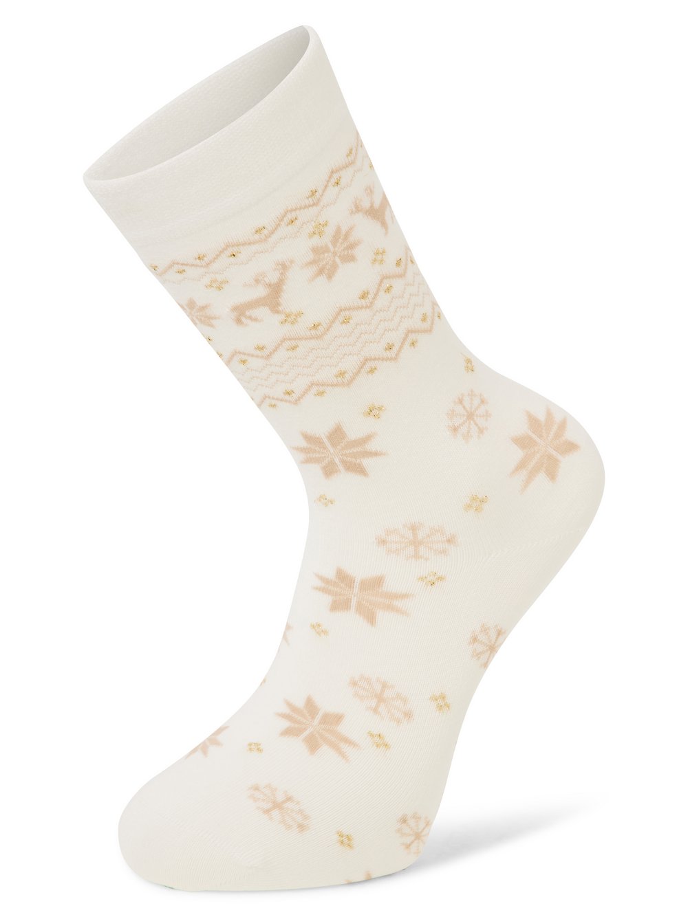 Marie Lund Socken Damen Baumwolle mehrfarbig gemustert, 35-40