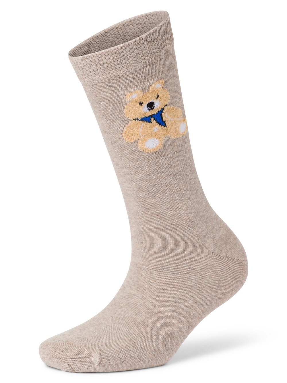 Marie Lund Socken Damen Baumwolle braun gemustert, ONE SIZE