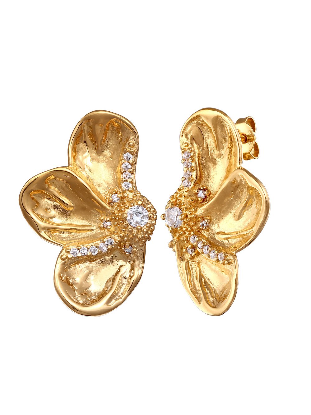 Thumbnail - Elli PREMIUM Ohrringe Damen Sterlingsilber gold, 18