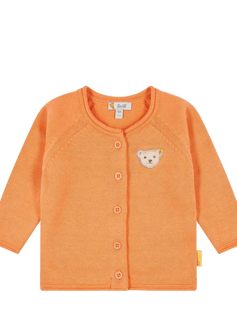 Steiff Strickjacke Mädchen Baumwolle orange, 86