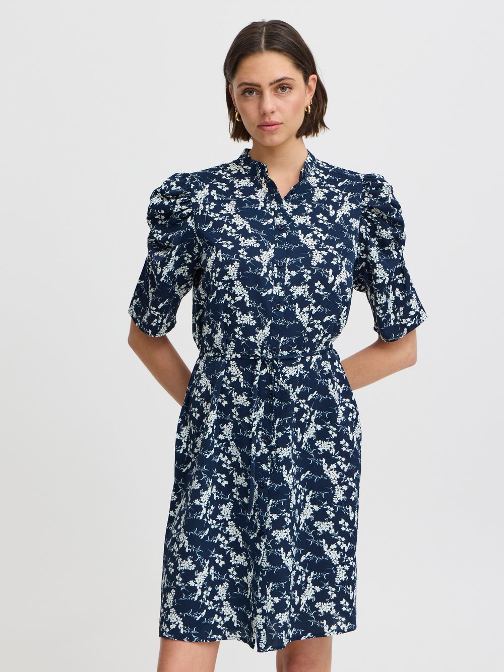 Thumbnail - Ichi Blusenkleid Damen mehrfarbig gemustert, 38