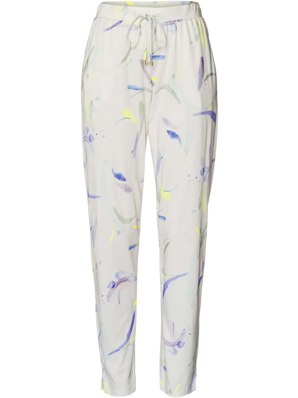 VAN GRAAF Hanro Damen Ecru Pyjamahose Jersey Weiß, Extra Groß