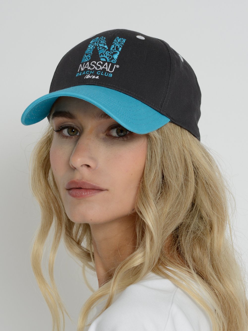 Topgun Cap Damen Baumwolle blau bedruckt, ONE SIZE