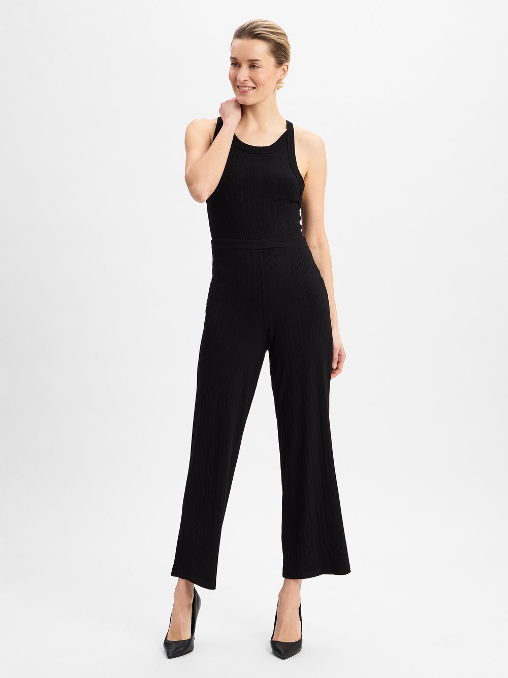 EDITED Jumpsuit Damen Viskose schwarz, 34