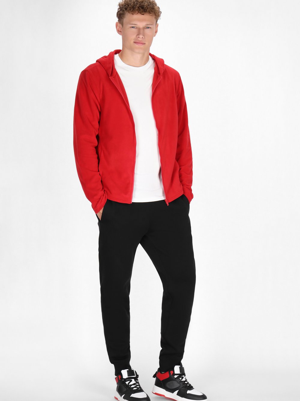 Mo Fleecejacke Herren rot, XXL