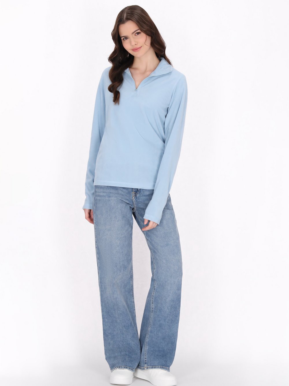 Thumbnail - MyMo Fleecepullover Damen blau, M