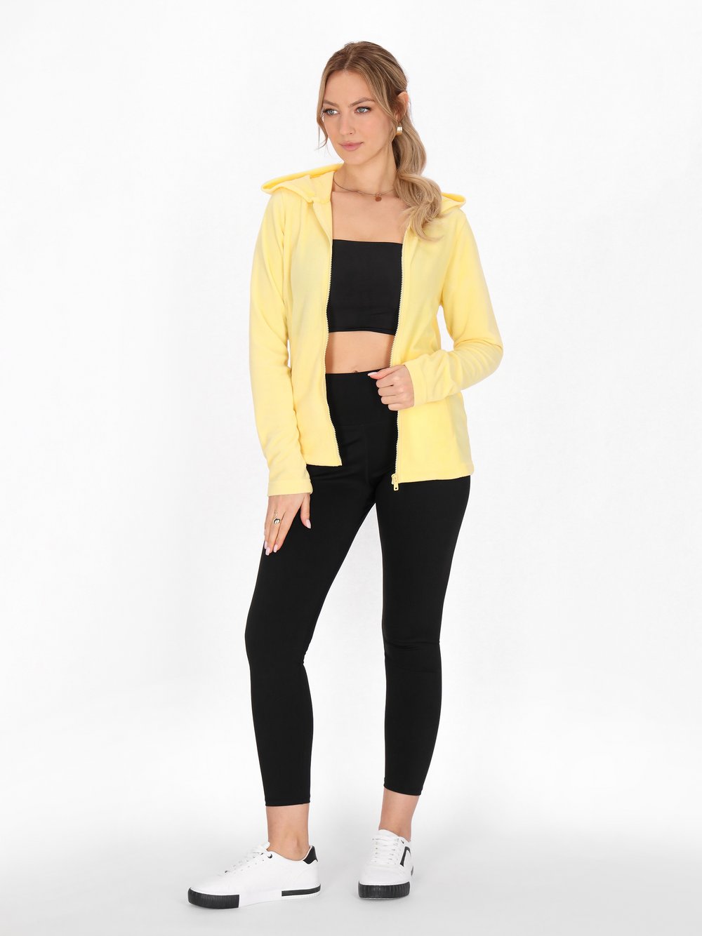 Faina Fleecejacke Damen gelb, XS