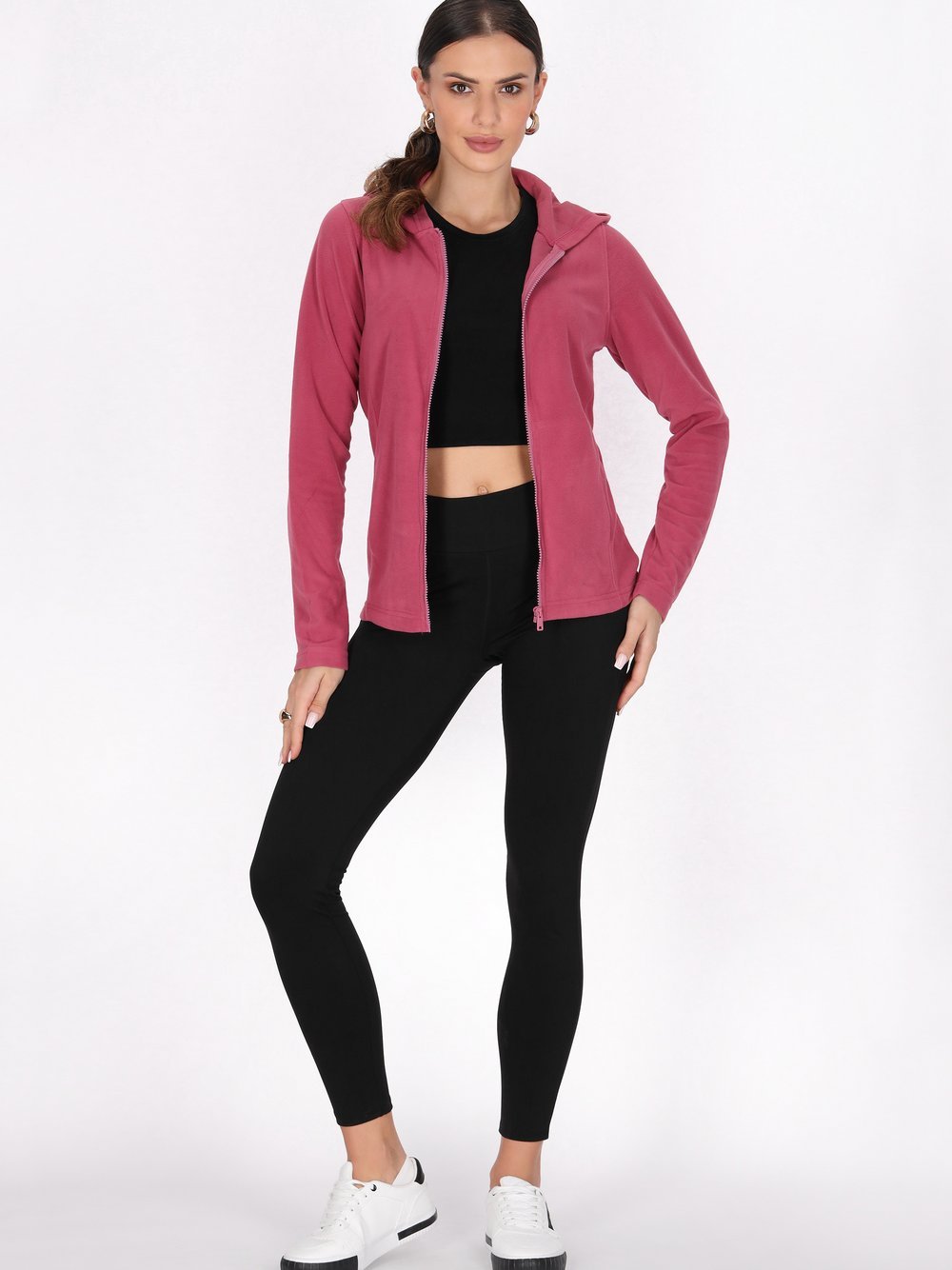 Faina Fleecejacke Damen rosa, L