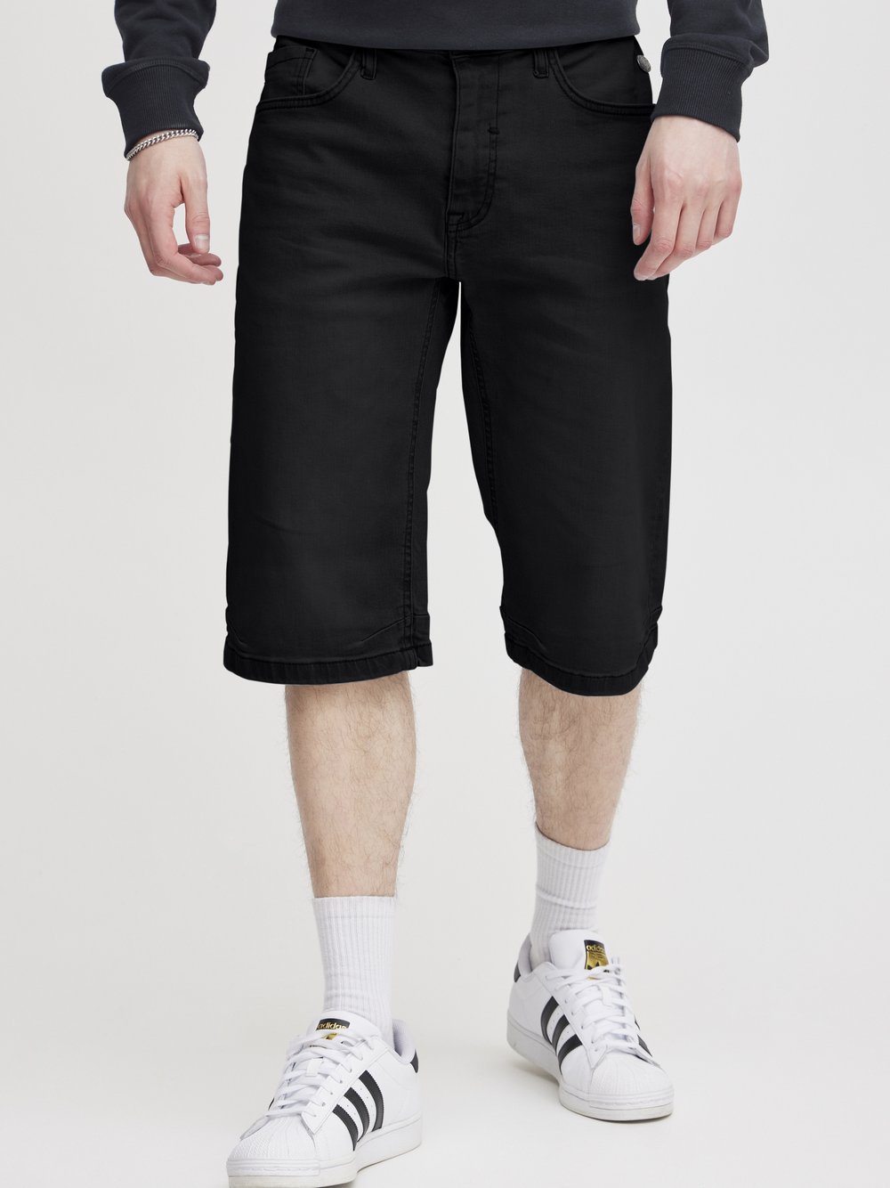 BLEND Shorts Herren Baumwolle schwarz, L