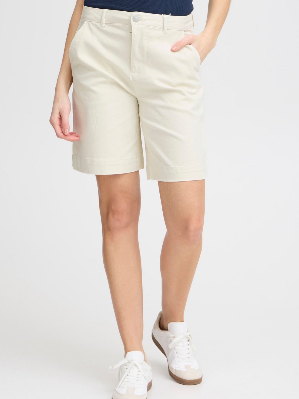 fransa Shorts Damen Baumwolle weiß, 38