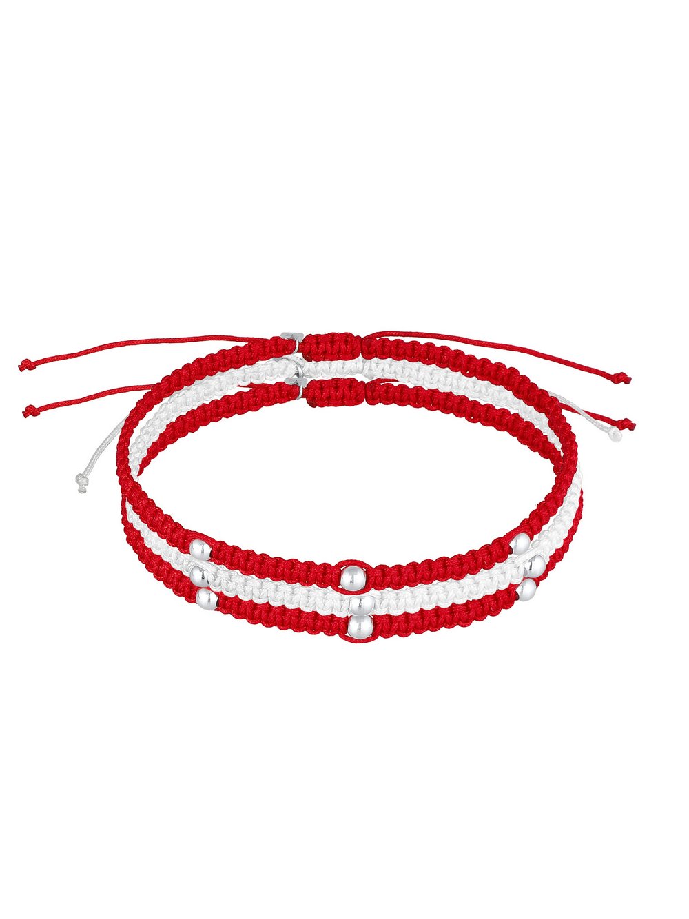 Thumbnail - KUZZOI Armband Herren Sterlingsilber rot, 19