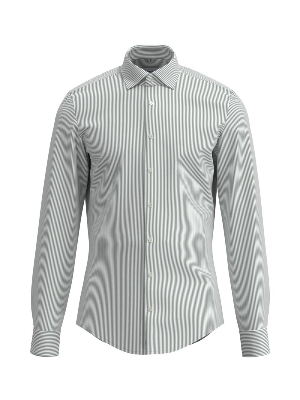 Seidensticker Business Hemd Herren Slim Fit Baumwolle grau gestreift, 39