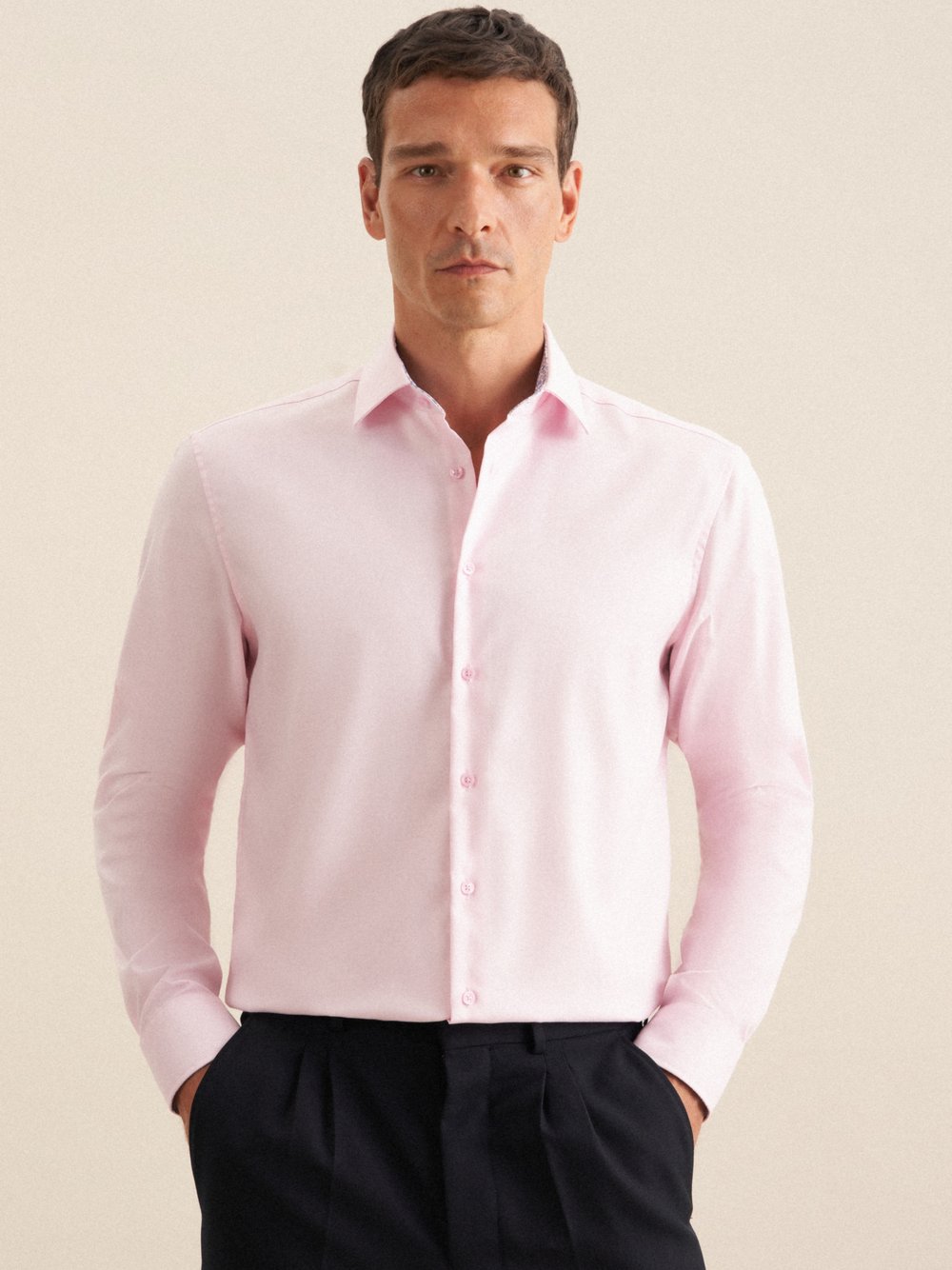 Seidensticker Business Hemd Herren Regular Fit Baumwolle rosa, 41