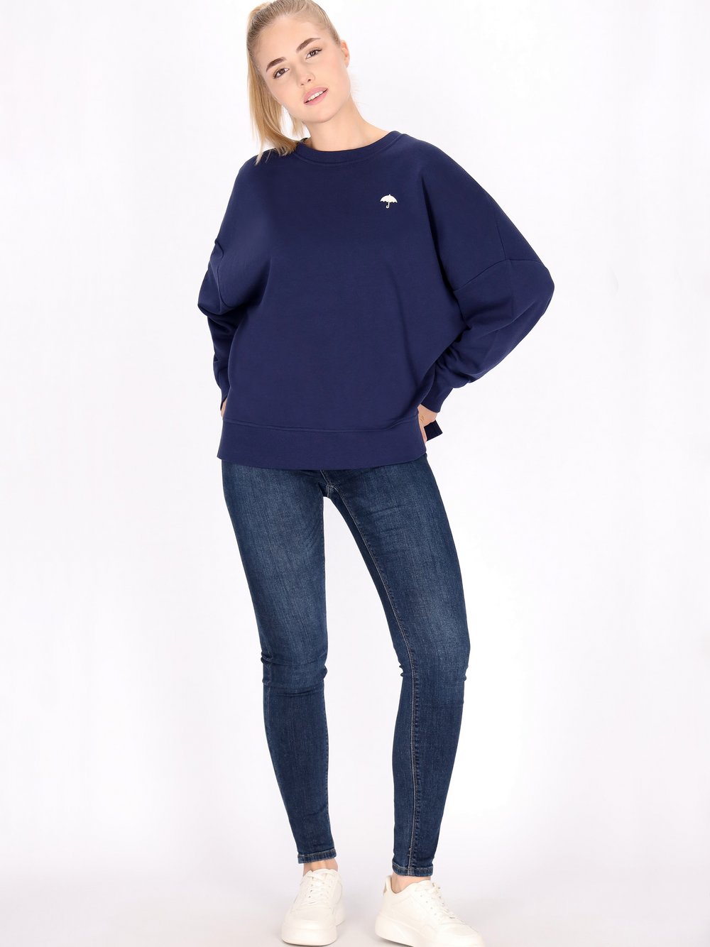 Schmuddelwedda Sweatshirt Damen Baumwolle blau, XXL