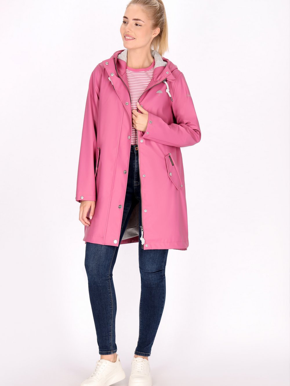 Schmuddelwedda Regenmantel Damen pink, L