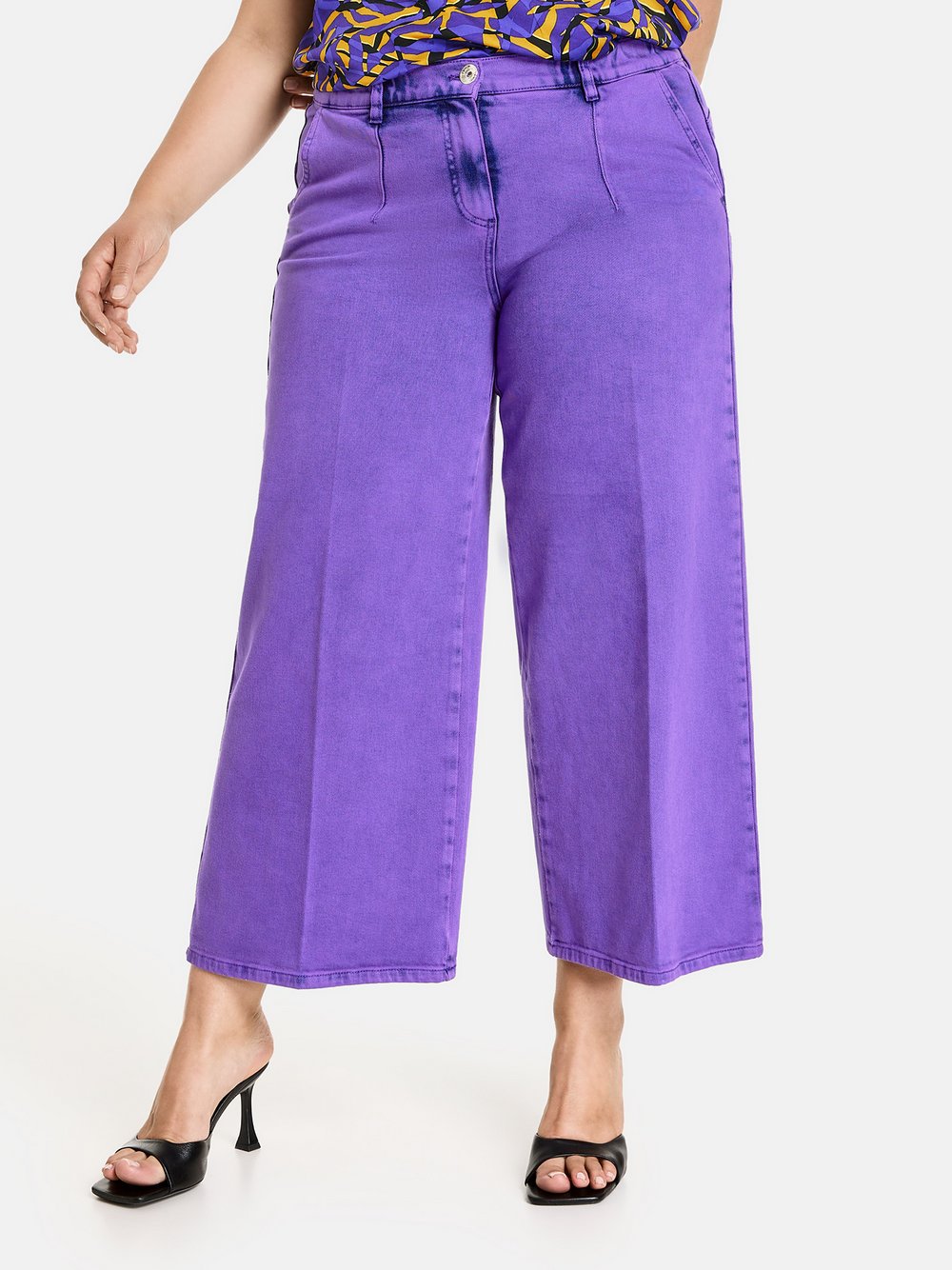 Samoon Culotte Damen Baumwolle lila, 50