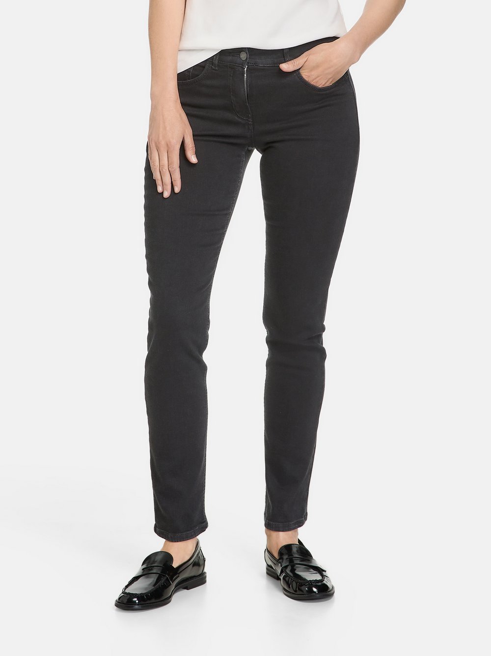 Gerry Weber 5-Pocket Jeans Damen Baumwolle schwarz, 38