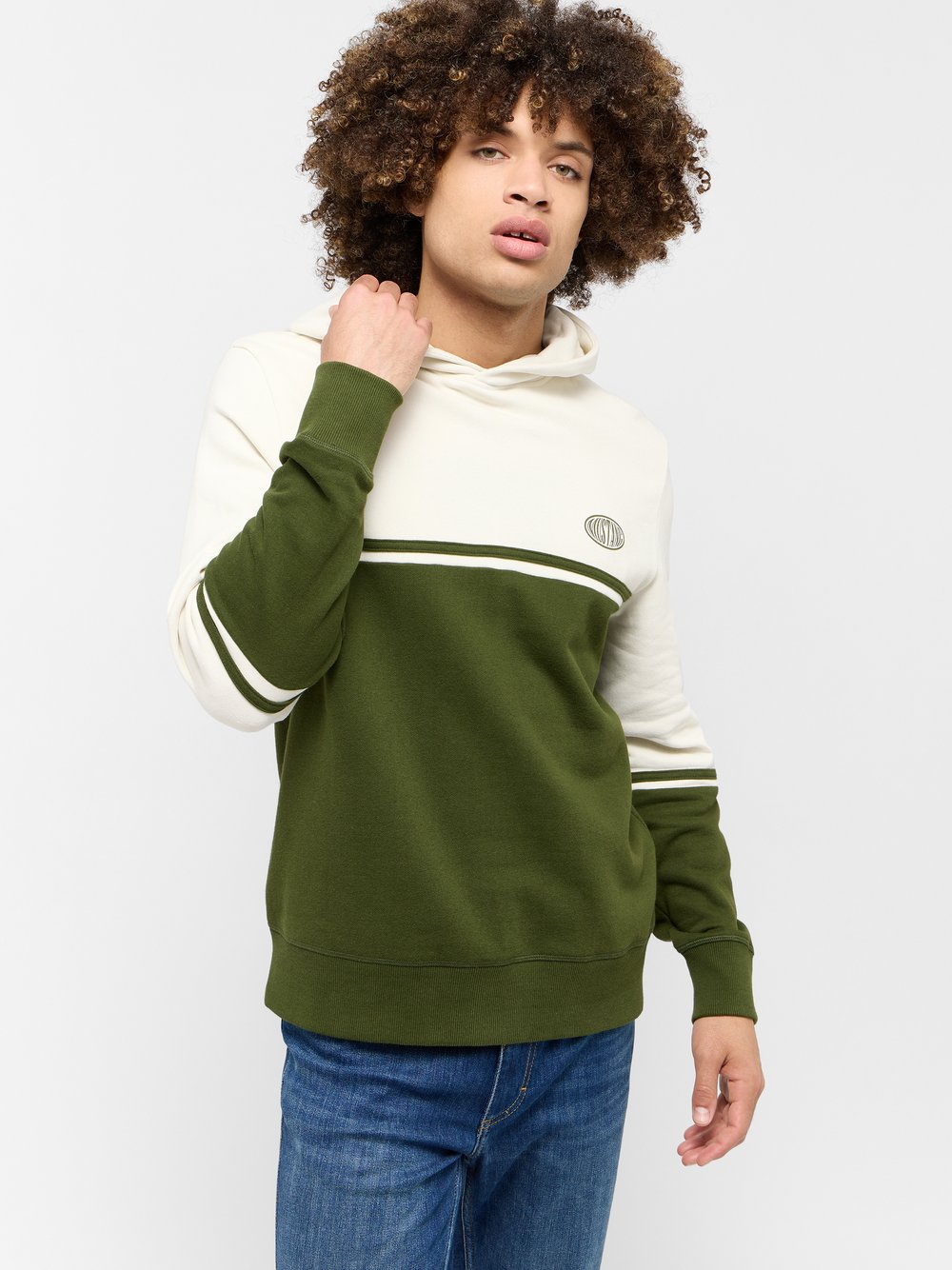 Mustang Sweatshirt Herren Baumwolle grün, XXL