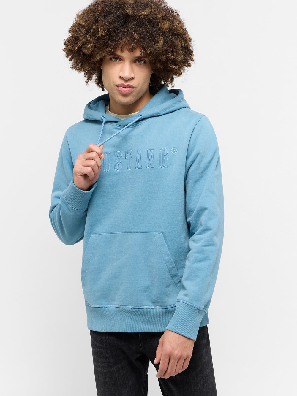 Mustang Sweatshirt Herren Baumwolle blau, L