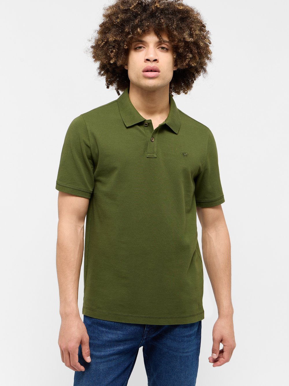 Mustang Polo Herren Baumwolle grün, 6XL