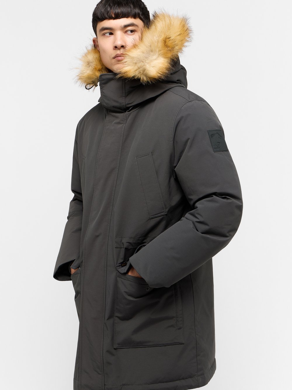 Mustang Parka Herren Baumwolle schwarz, M