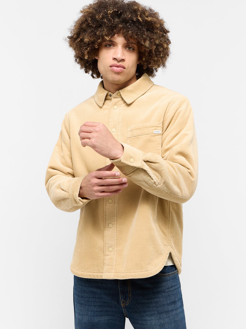 Mustang Blouson Herren Baumwolle beige, M