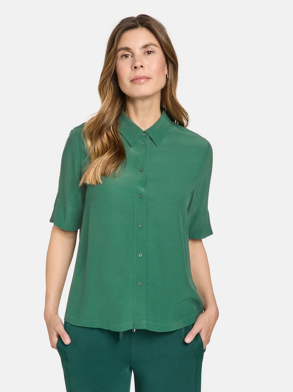 Gerry Weber Halbarmbluse Damen Viskose grün, 40