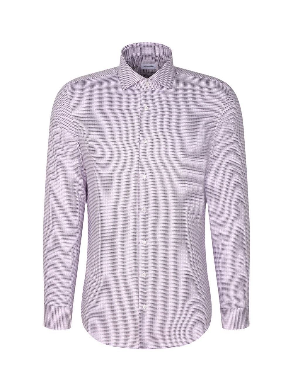 Seidensticker Business Hemd Herren Slim Fit Baumwolle lila gemustert, 44
