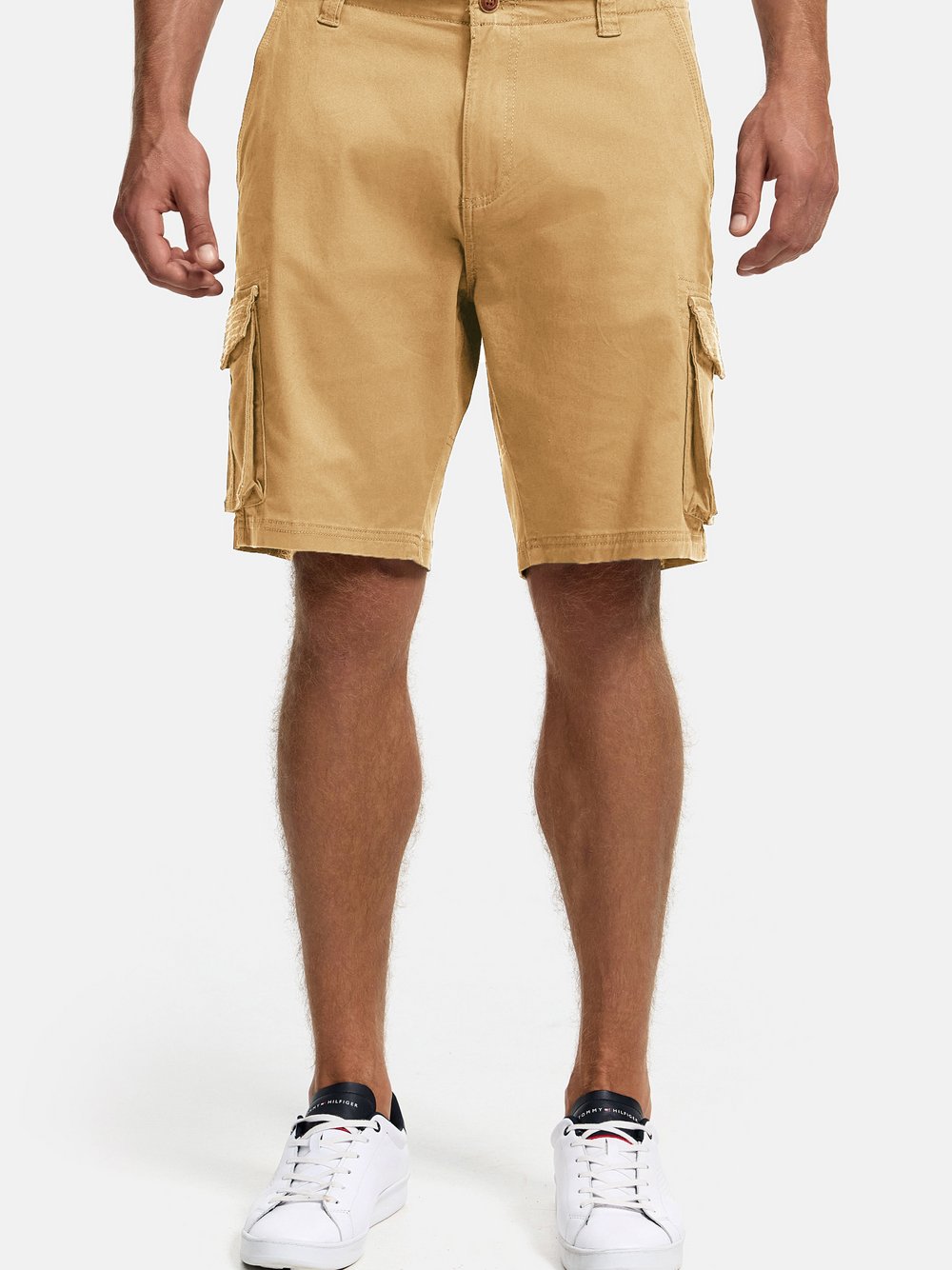 Indicode Shorts Cargo Herren Baumwolle beige, L